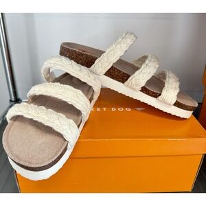 Rocket Dog Ashley Natural String Braid Cotton Slide Strapped Sandals‎ Size 8